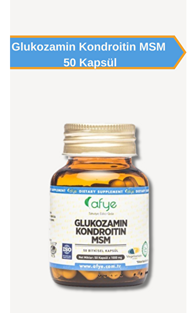 Afye Glukozamin, Kondroitin. Msm  50 Bitkisel Kapsül